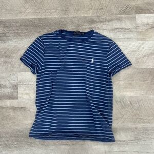 Polo by Ralph Lauren Men's Blue Striped Shirt